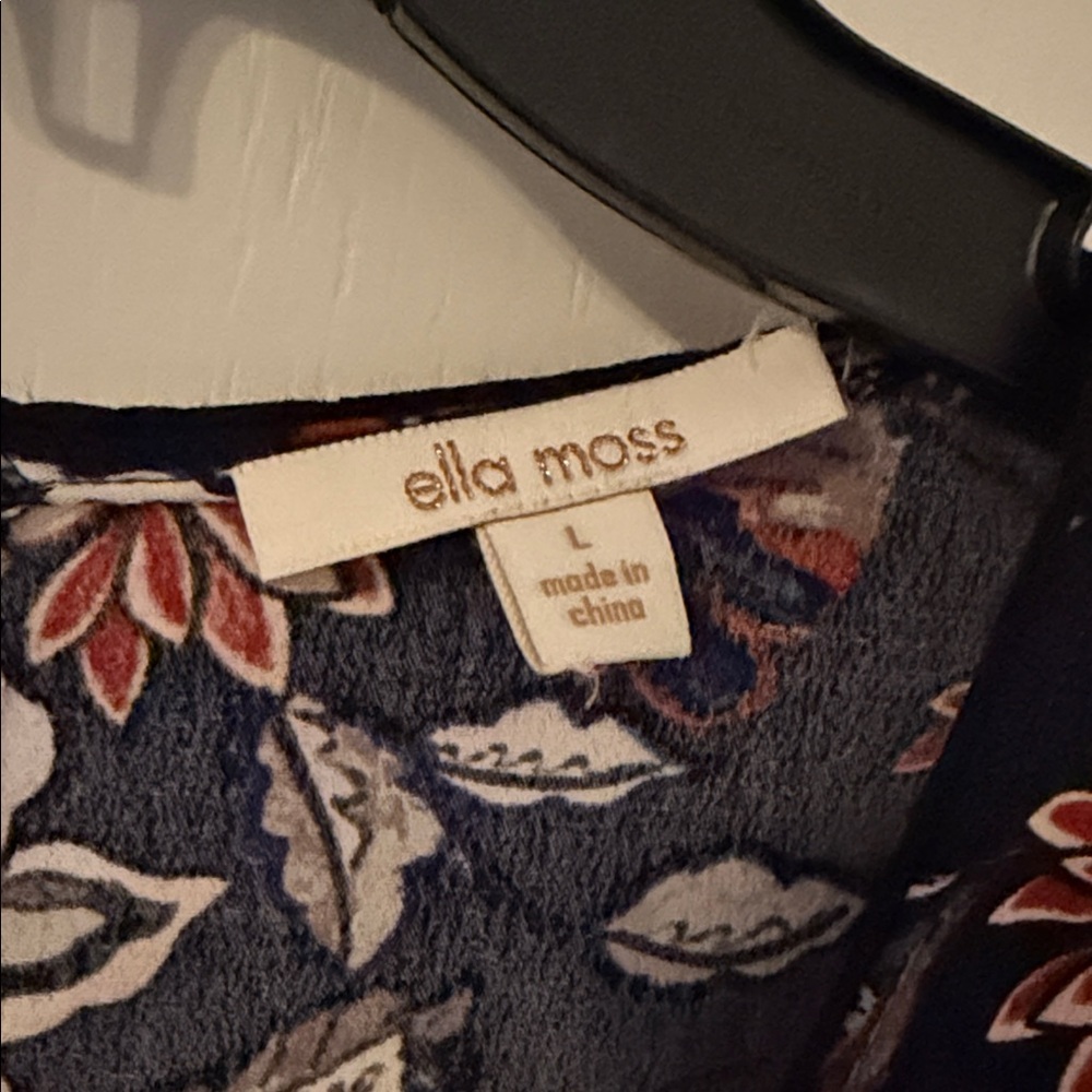 Ella Moss Floral A line V-Neck Dress size Large - Picture 2 of 5